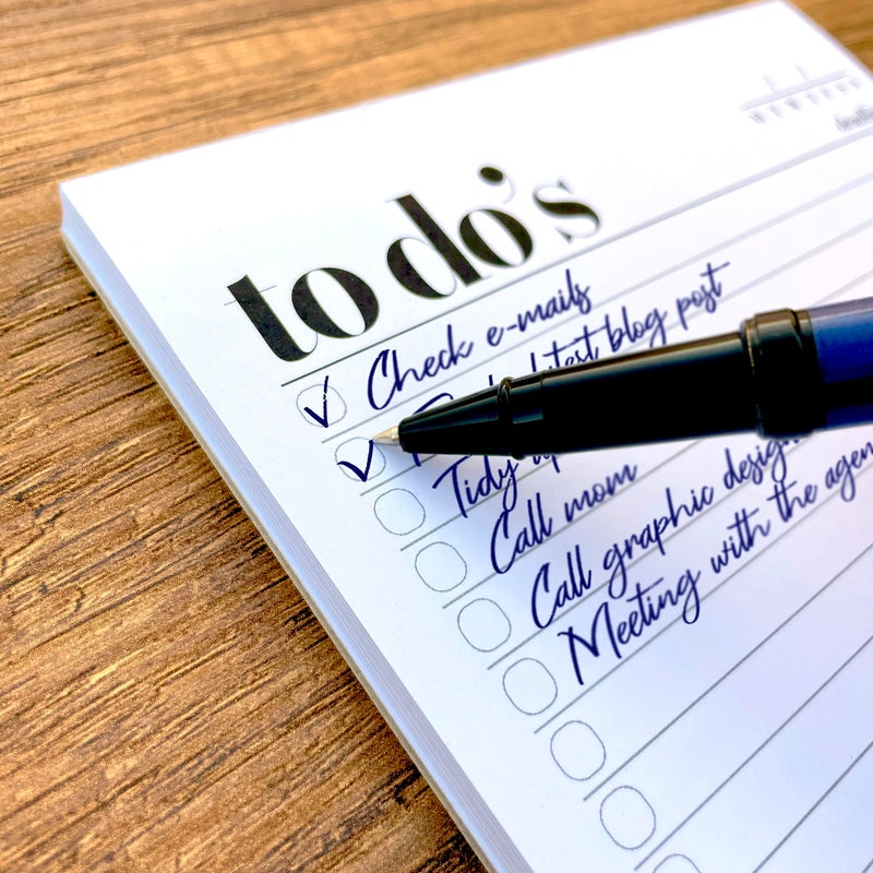 HADIGU To Do List Notepad A5 Size (8.3""x5.8"") Premium Thick Paper With Cardboard Back Support  Undated Daily Planner Notepad  Daily To Do List Notebook  Ruled Pages  Checkboxes  Deadline Column. - Image 3
